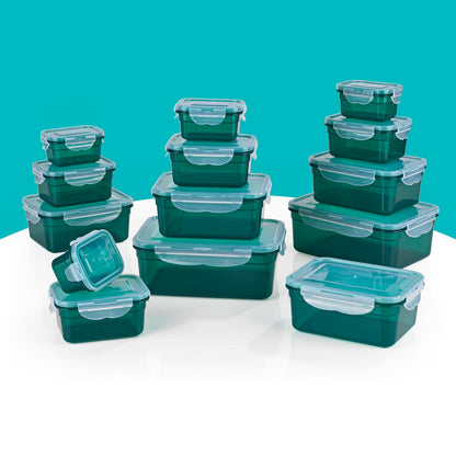GOURMETmaxx Fresh-keeping containers with Klick-it lid 14-piece set | Storage box for meal prep | Airtight, leak-proof & stackable storage containers with lids | BPA-free