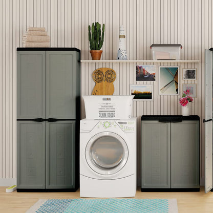 Kis plastic cabinet "Jolly" low, 1 piece, dark gray/black, 9733000 0444 01