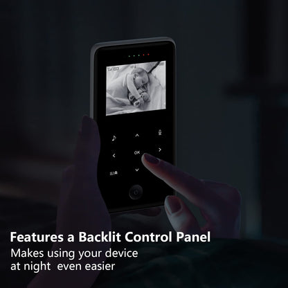 quietbliss Video Baby Monitor with Camera and Audio, 2.4 GHz Digital Wireless Baby Monitor with Night Light, Automatic Night Vision, Touch Control, Two-Way Call, 900 Foot Range, VOX Mode, Lullabies