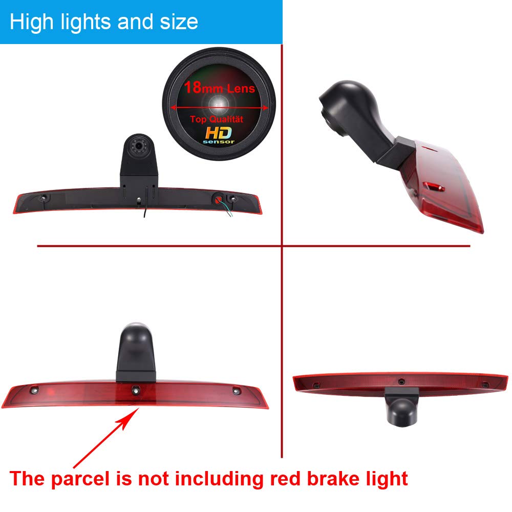 18mm lens top quality car brake light reverse camera replacement for Viano Vito W639 transporter 3 brake light 2003-2014 (18mm lens top quality)
