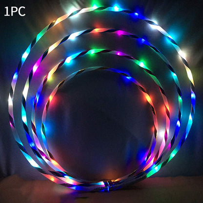 POHOVE LED Hula Hoop, Color Changing Hula Hoop, Various Glowing Hula Hoops for Adults, Multicolor, Dance Hoop, Weight Loss, Bodybuilding, Fitness