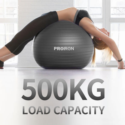 PROIRON Gym Ball Pezziball Exercise Ball Training Ball Fitness Ball & Balance for Core Training with Pump Anti Burst Pilates Ball Durable for Adults Office Pezziballs Gym Balls