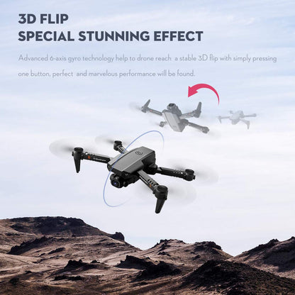 Goolsky Drone with Camera 4K, Drone Dual Camera Track Flight Gravity Sensor Gesture Photo Video Altitude Hold Headless Mode RC Quadcopter for Adults Kids