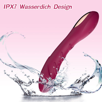 Silicone G-spot Vibrator Sex Toy Vibrator for her Clitoris quiet, Realistic Dildo Anal Vibrator for You Women and Couples with 12 Vibration Modes (Red Wine)