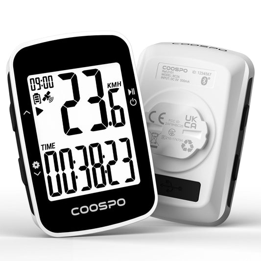 COOSPO BC26 GPS bike computer Wireless Bluetooth5.0/ ANT+, IP67 Waterproof bike odometer Wireless bike speedometer cycle computer 2.3 inch LCD with automatic backlight