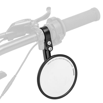 KEMIMOTO CNC Motorcycle Mirror E24 Approved, 360° Rotatable, 2 Pcs Round Bar End Mirrors, Motorcycle Mirrors Compatible with Most Motorcycles, ATV, Scooter, Moped