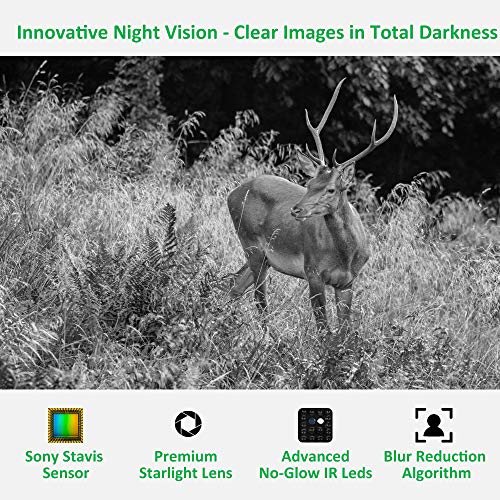 GardePro A3 trail camera 32MP 1296P H.264 HD video wildlife camera with clear 30m no glow infrared 0.1s fast trigger night vision motion sensor, 120° detection angle, IP66 waterproof