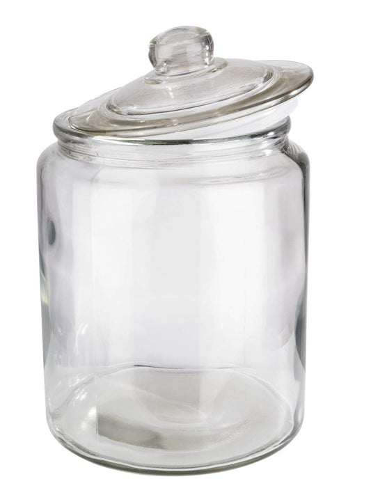 APS storage jar "Classic" - High-quality glass container for storage with a capacity of 6.0 liters - Your products stay fresh with the glass lid with seal, storage container