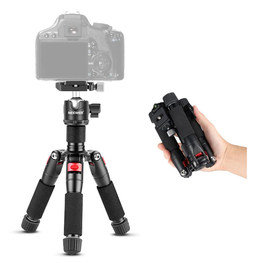 NEEWER Mini Camera Tripod with 360° Ball Head, Aluminum Alloy 20"/50cm 1/4" Arca Type QR Plate, Portable Desktop Travel Tripod for DSLR Camera Video Camcorder, Max Load: 11lb/5kg