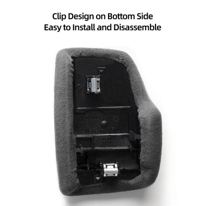 Alfantix gear shift knob cover, Alcantara material, trim for Audi A4 B9 A5 Q5 Q5L A6 Q7 S4 S5 SQ5 (black)
