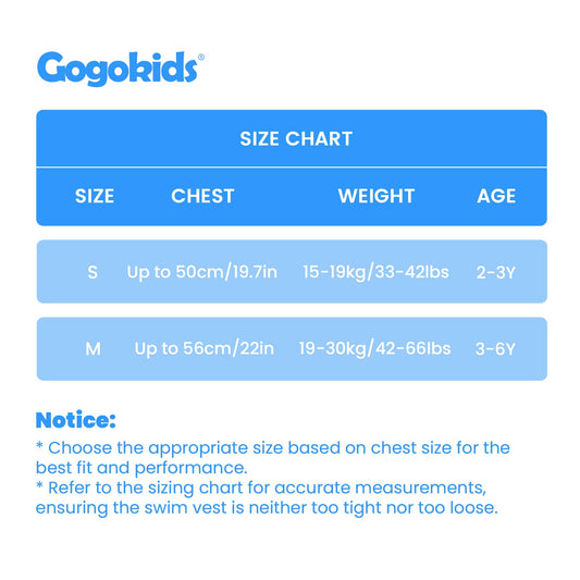 Gogokids children's swim vest with floating sleeves, toddler swim jacket with armbands for young girls. Buoyancy aid for 2-3 years/15-19 kg for pool, swim lessons, and water park.