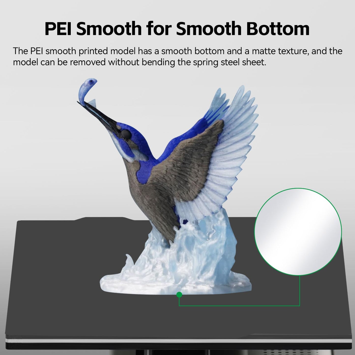 UniTake3D A1 Mini PEI Build Plate 184x184mm print bed Flexible Spring Steel Sheet Double Sided Smooth/Textured PEI compatible only with Bambu Lab A1 Mini 3D Printer