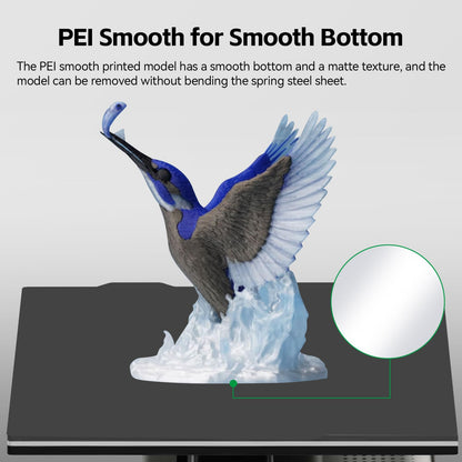UniTake3D A1 Mini PEI Build Plate 184x184mm print bed Flexible Spring Steel Sheet Double Sided Smooth/Textured PEI compatible only with Bambu Lab A1 Mini 3D Printer