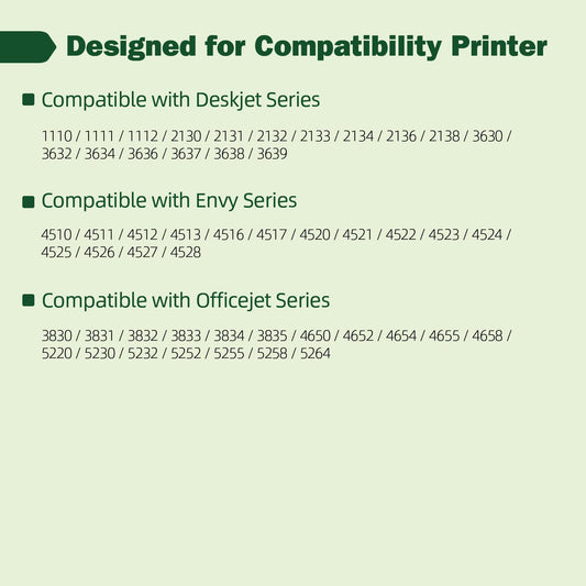 302XL printer cartridges multipack for HP 302. Replacement for original HP 302 printer cartridges for HP OfficeJet 3831, 5230, 3830, 5220, DeskJet 3630, 3636, 3638, 3639, Envy 4524, 4527, 4525, 4520, 4522 (black color).