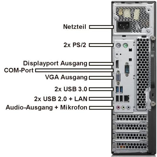 Lenovo ThinkCentre M79 Mini PC Business Office Multimedia Computer with 3 years warranty! | AMD A4 6300, 2x2.90 GHz | 16 GB DDR3 | 512 GB SSD | USB3 | Windows 11 Prof. 64-Bit - 7659