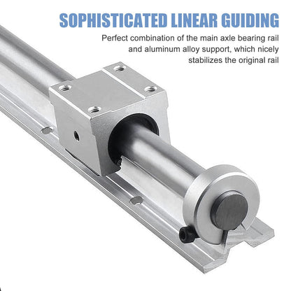 CNCMANS 2 pieces SBR20 1200mm linear guide rail with 4 pieces SBR20UU linear bearings and 4 pieces 20mm stop rings for 3D printers.