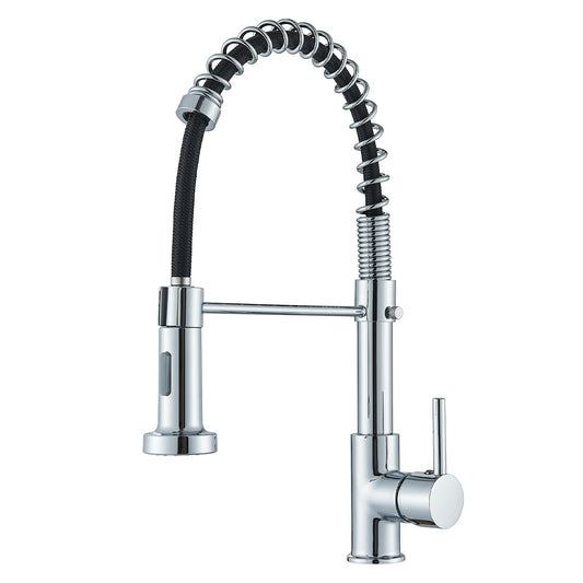 Hbronze shower kitchen faucet with pull-out sprayer, 360° swivel kitchen faucet, single handle sink faucet, high pressure stainless steel kitchen mixer tap, galvanic.