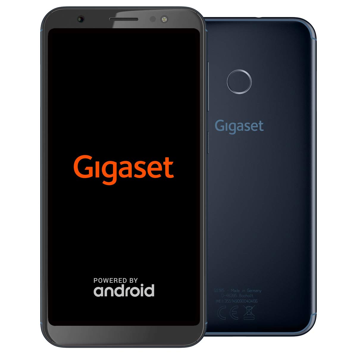Gigaset GS185 Smartphone contract-free (13.97 cm (5.5 inch) HD+ Display, 16GB storage, Android 8.1) midnight blue