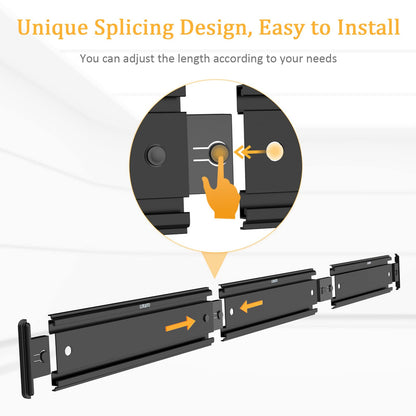 LEKATO Wall Mount Guitar Hanger Bass Holder E-Guitar Stand for Holding 5 Gutiars & Bass Aluminum Lamella Wall Rail System Metal Guitar Rack Sewing Design