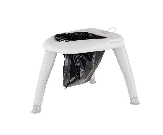 Stagecaptain Quixie-2842 camping toilet - outdoor and travel WC - for kids and adults - with hand washing sprayer - in practical carrying bag - includes 10 waste bags - light grey
