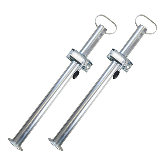 The Drive | 2X Trailer Stabilizers with Clamp Holder for Car Trailers | Jack Stand | Drop Leg Jacks | Trailer Support | Length: 600mm Ø: 48mm