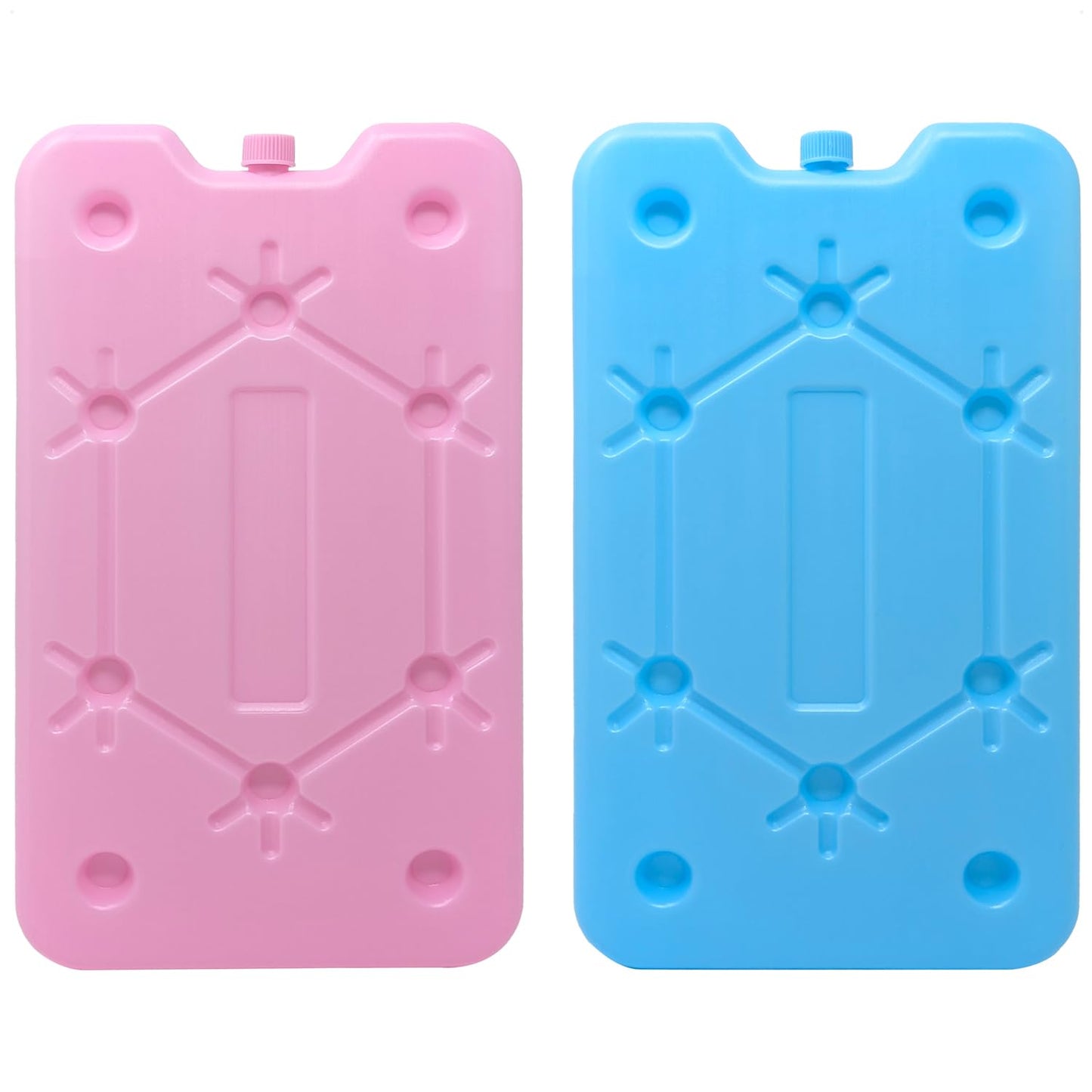 com-four® 4X Extra flat cooling pack - Space-saving and ideal for cool box and cooler bag - Large cooling element (4 pieces - medium)