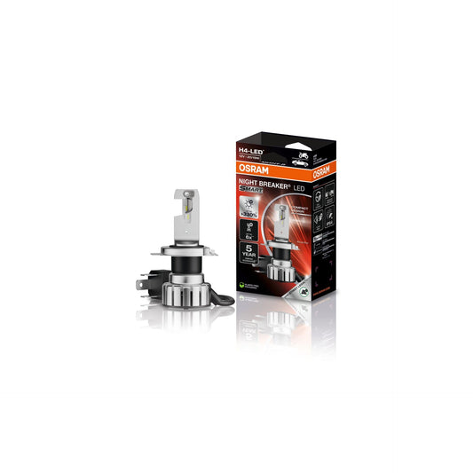 Osram NIGHT BREAKER LED SMART H4 for motorcycles; up to 330% more brightness; 6000K, LED retrofit lamp for motorcycles with road approval, white