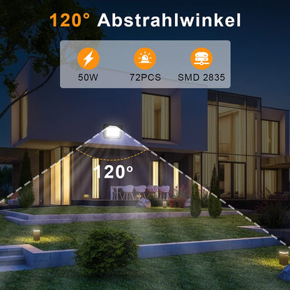 Lospitch 10-pack 50W LED spotlight Outdoor, 8500LM Super Bright Outdoor spotlight, IP66 Waterproof LED Floodlight, 3000K Warm White Spotlight Floodlight, Outdoor lamp for courtyards, garage, hotel, sports field, garden.