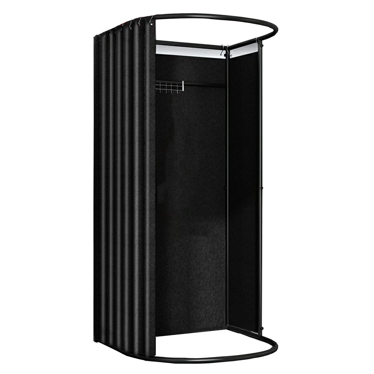 LXSEHN Changing room Freestanding, U-shaped Mobile divider with floor stand Portable privacy screen, shades dressing area Eyelet iron holder, for office shopping mall