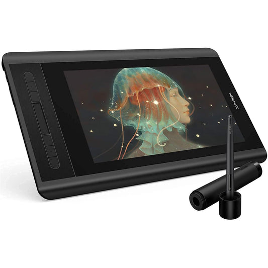 XP-Pen Artist 12 graphic display, graphic monitor, drawing pen tablet, pen display. 1920 x 1080 HD IPS with touch bar. Drawing pen with eraser for remote learning and home office.