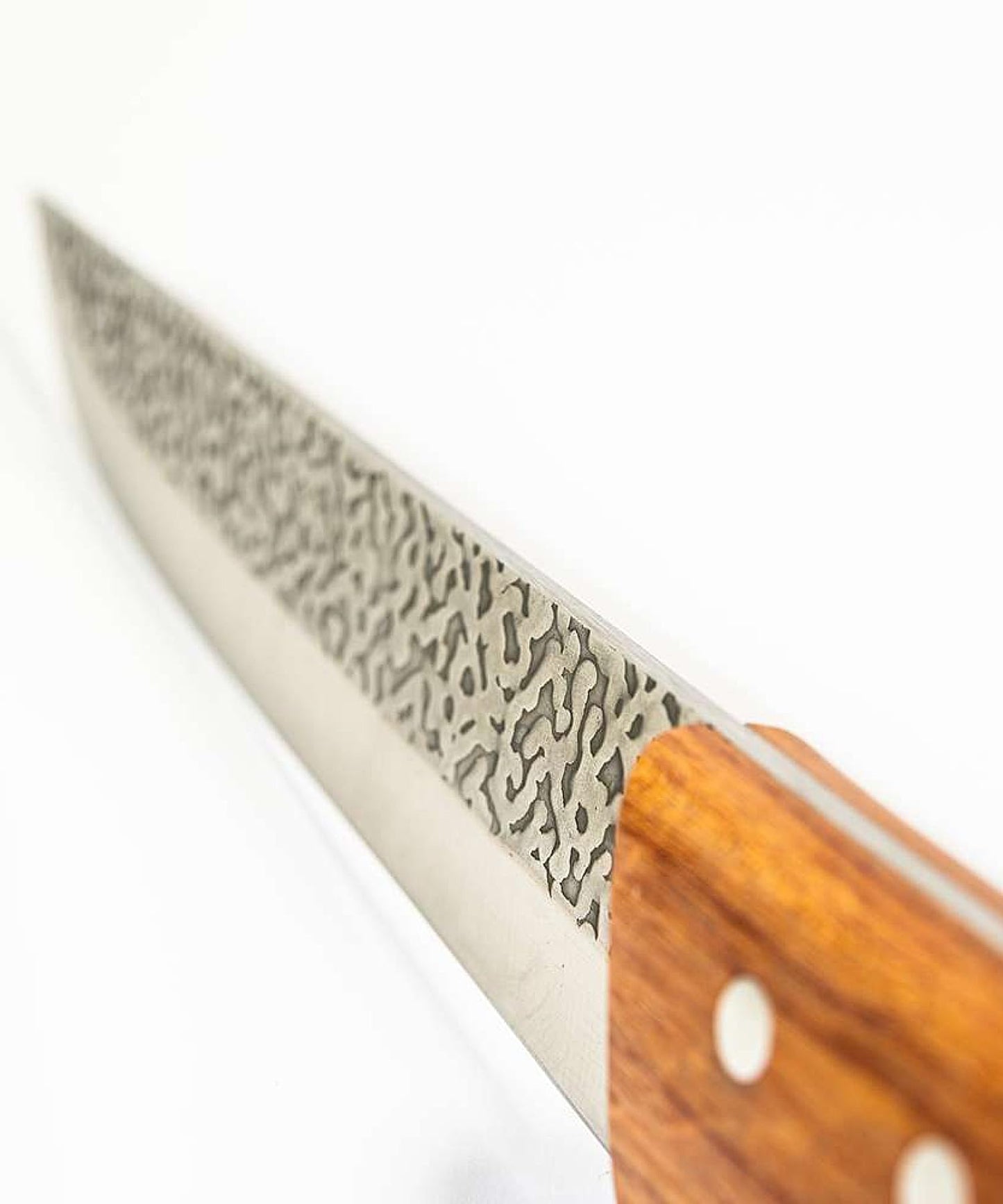 Pirge Elite Hand-Forged Butcher Knife with Leather Sheath 16.5 cm - Butcher Knife - Boning Knife - Exceptional Sharpness Butcher Knife - Stainless Steel Kitchen Knife - Natural Wood Handle Design