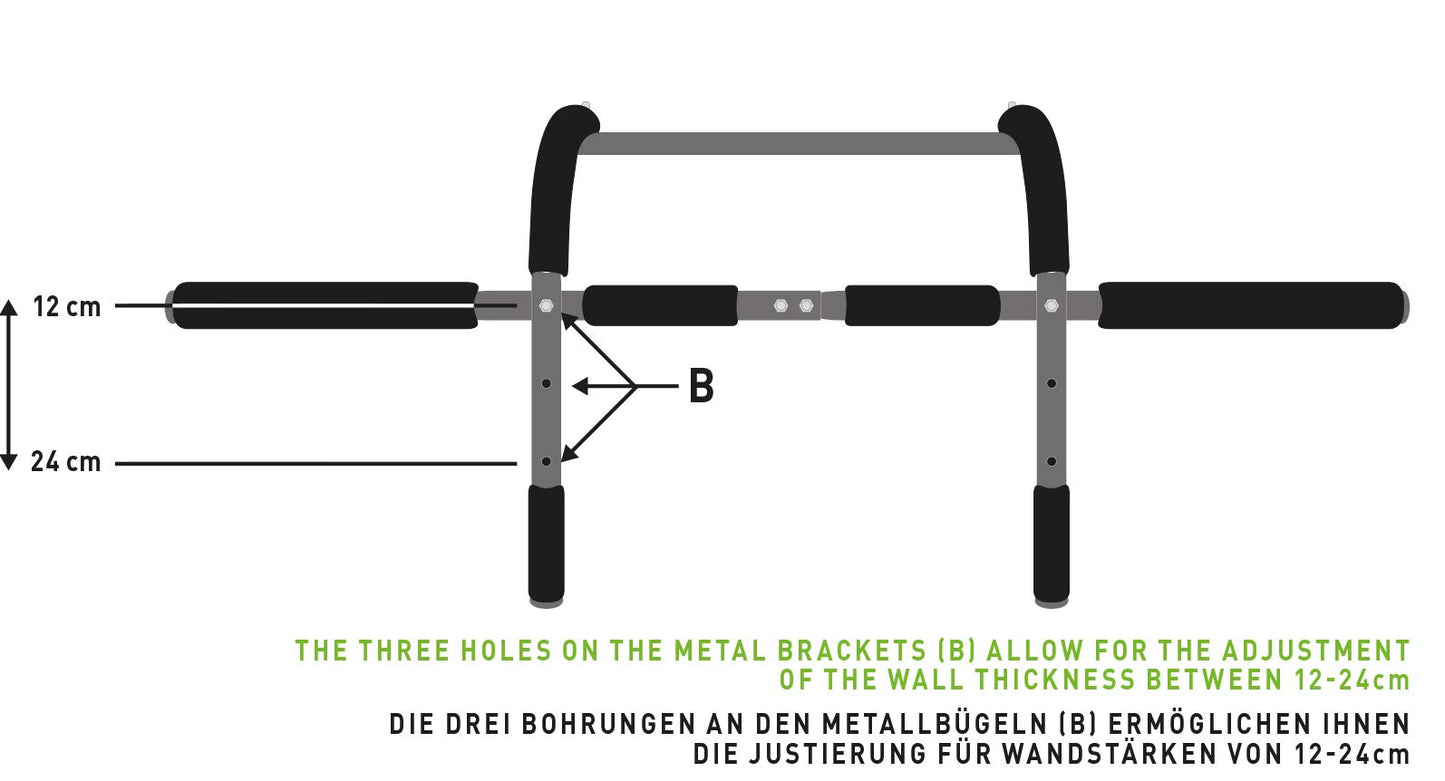 Turtle Fitness Multifunctional Door Frame Pull-Up Bar 4 in 1