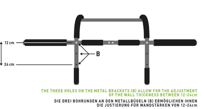 Turtle Fitness Multifunctional Door Frame Pull-Up Bar 4 in 1