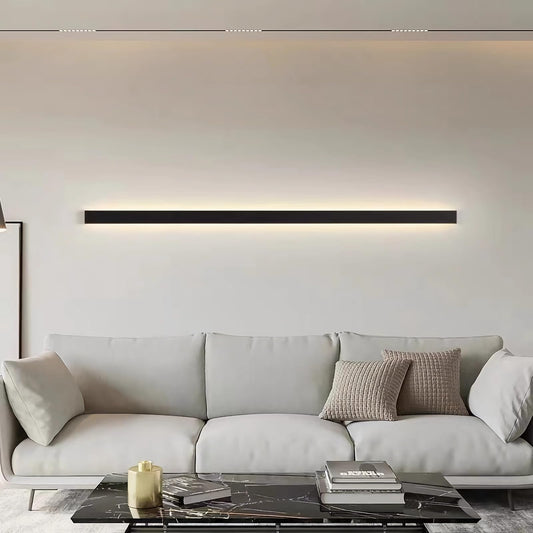 HMAKGG LED Long Wall Light Indoor Black, Wall lamp Staircase Modern 3 Color Temperature Hall Lighting, Lamp Wall Up Down Wall Light 26W Metal Hallway Lamp, for Living Room Bedroom, 120cm