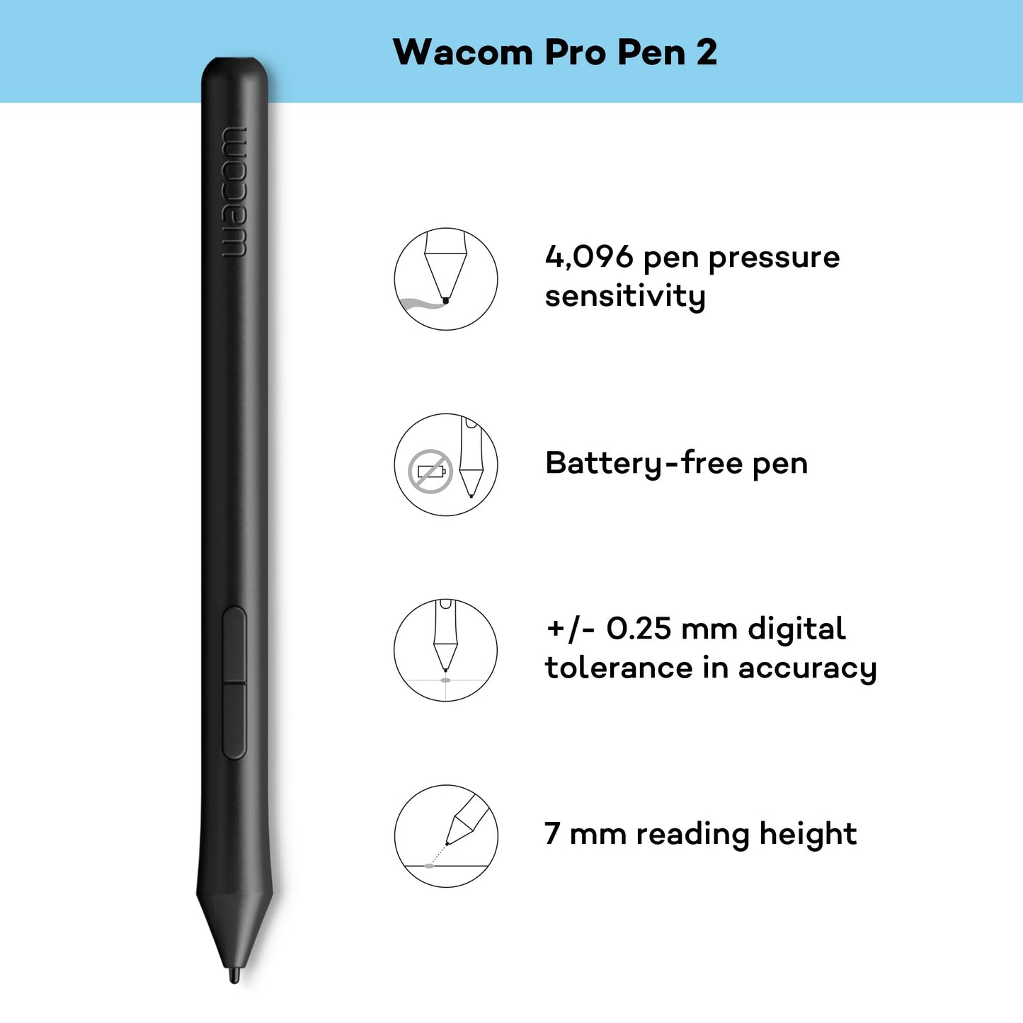 One by Wacom pen tablet with pressure-sensitive pen, compatible with Windows, Mac & Chromebook, Small, black/red.