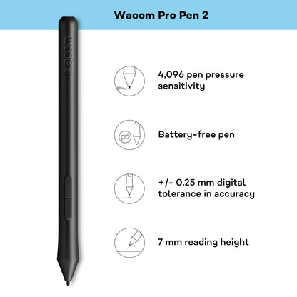 One by Wacom pen tablet with pressure-sensitive pen, compatible with Windows, Mac & Chromebook, Small, black/red.