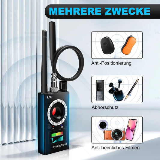 Bug Detector RF Wireless, Hidden Camera Detector for GSM Tracker Listening Devices Wireless Cameras Bug Finder Infrared Detector Strong Magnetic Detector