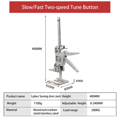 2 pieces Updated 40cm labor-saving arm lifter | One-handed assembly tool | for carrying out heavy work with only one person | Mounting tool lifting tool tool, 200 kg lifting capacity