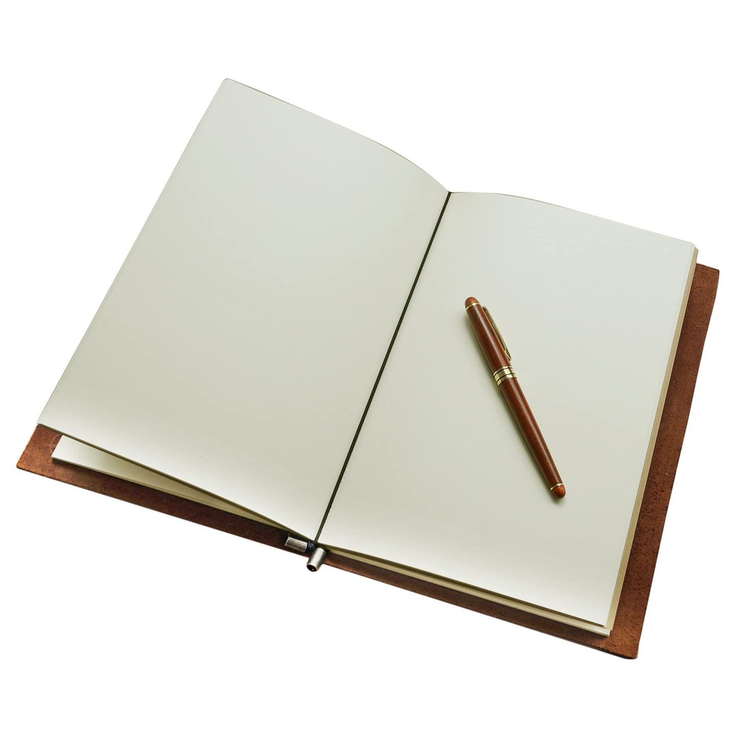 WANDERINGS Leather Travelers Notebook - Refillable journal made of genuine leather. Ideal for writers, poets, travelers, and as a diary. Includes blank inserts.