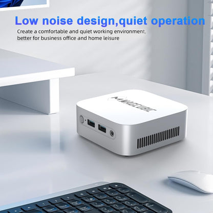 Magcubic Mini PC N150 (4C/4T, up to 3.6GHz) supports 16GB RAM 512GB M.2 SSD Mini PC Windows 11, Mini Computer 4K@60HZ UHD Dual Display HDMI+DP 1.4/Dualband WiFi/BT4.2/RJ45 for business, home theater.