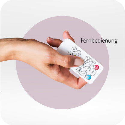 MoMi KENANI baby bouncer for children up to 9 kg, foldable, with remote control & Bluetooth for connecting to smartphone, battery or power connection, with 5-point safety harness, sunshade, insect net