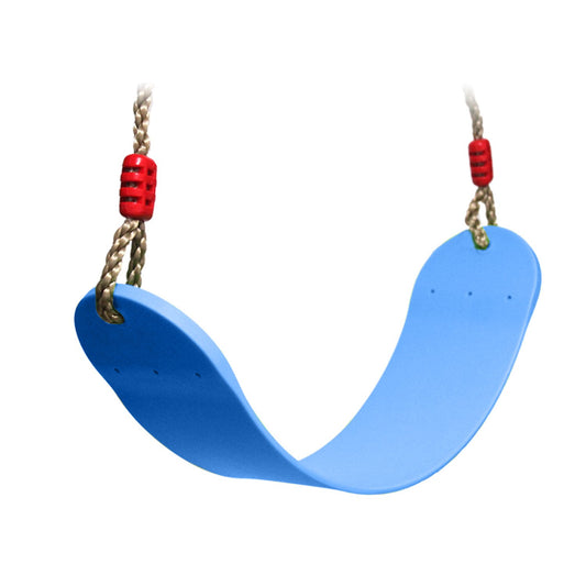 EXTSUD Swing Set Outdoor, Elastic Children's Swing Eva Soft Board U-Swing Board Swing Seat Swing Board Garden Toy Kids, Blue