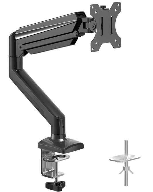 Suptek monitor mount for 13-32 inch LED LCD screen up to 9kg, monitor arm with gas spring, 360° rotation height adjustable swivel tilt, monitor bracket VESA 75x75/100x100mm, MD01A.