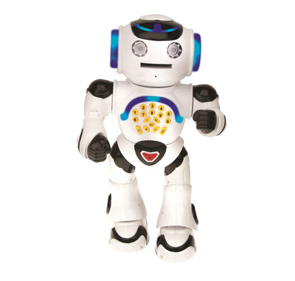 Lexibook Powerman - Educational robot for kids, for learning and playing. Interactive, dances, makes music, quiz games, tells stories, throws discs - ROB50DE.