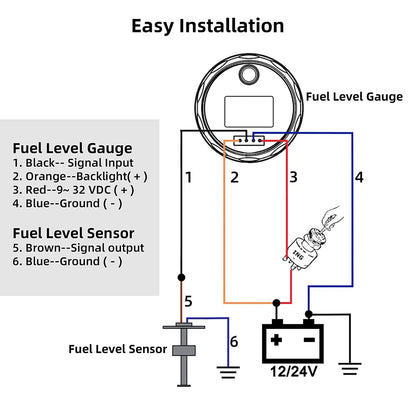 KAOLALI level sensor, fuel gauge stainless steel fuel send unit water level sensor for boats 5 hole fuel and water gauge 350mm