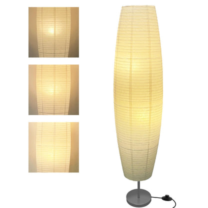 LALISU Floor Lamp Paper Lamp Modern Floor Lamps with Lampshade, Floor Lamp for Living Room with Foot Switch, Bedroom, and Study Room (White-01)