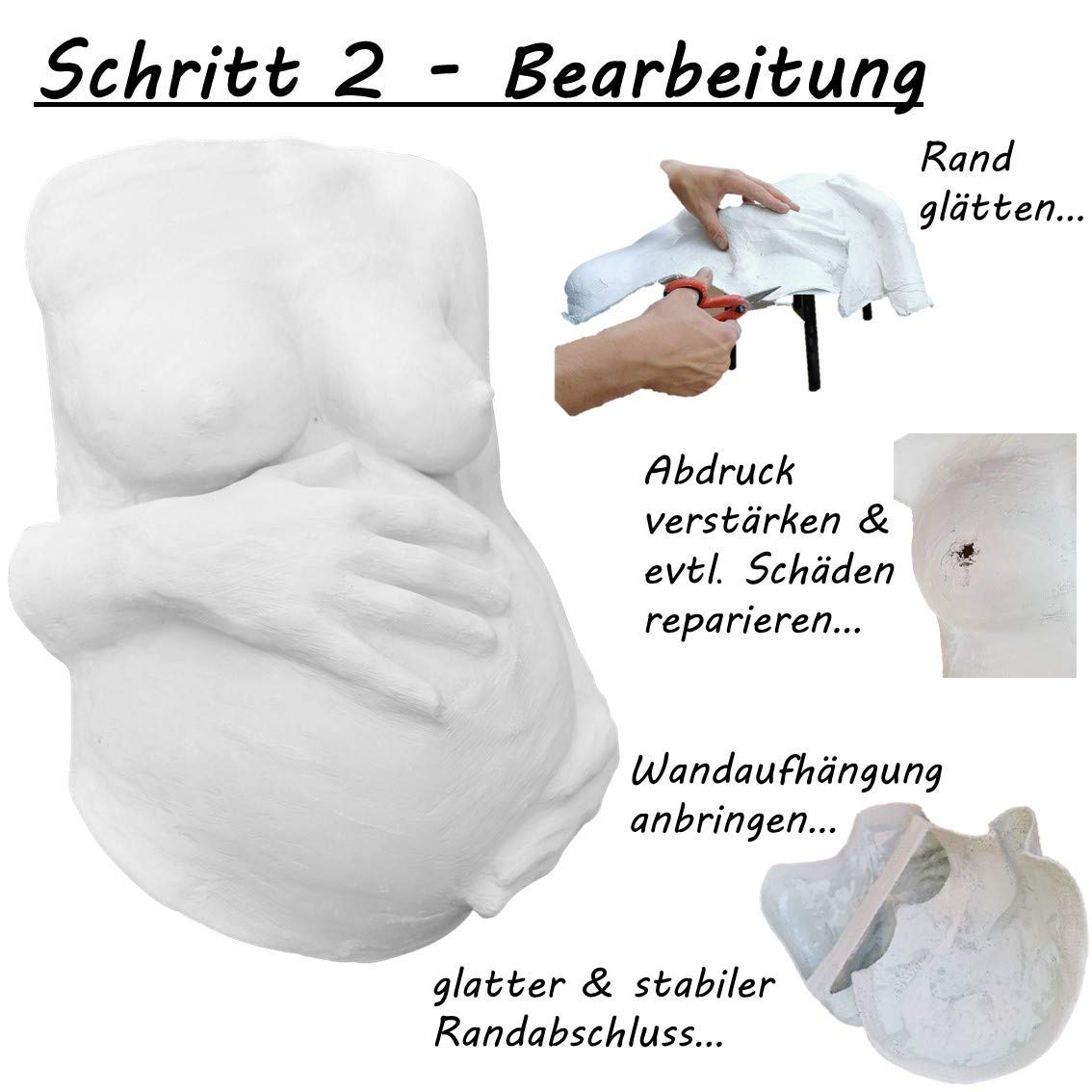 ALL IN | Belly Cast Kit including Smoothing & Finishing | Perfect gifts for expectant mothers | 3D Belly Cast Kit | Top-quality cast kit
