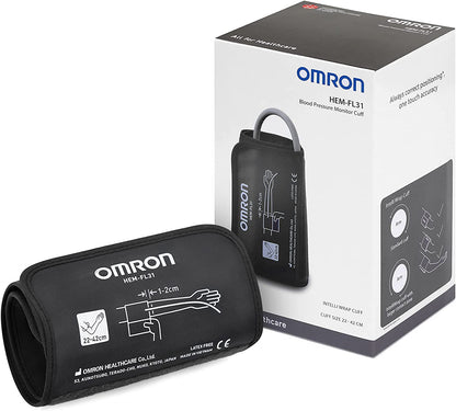 OMRON Intelli Wrap Cuff HEM-FL31-E (22-42 cm) for OMRON upper arm blood pressure monitors; compatible with OMRON X7 Smart, X4 Smart & X3 Comfort; Original OMRON accessory.