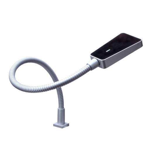 Calf | Dimmable LED bed light in silver gray high gloss black - reading light surface-mounted luminaire bedside lamp reading lamp, size: 1 set