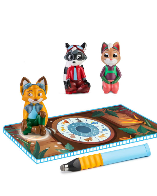 Edurino 3-in-1 Starter Kit | 3 learning games | for ages 4+ | Digital learning game with Mika First Reading & Writing, Robin First Numbers & Quantities, Yuki Creativity including pen